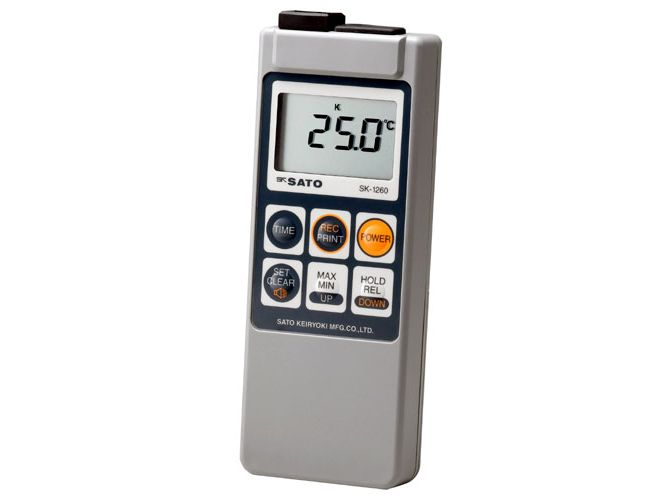 日本佐藤SATO數(shù)顯溫度計(jì)SK-1260標(biāo)準(zhǔn)探棒SK-S100K測(cè)溫?zé)犭娕际称? border=
